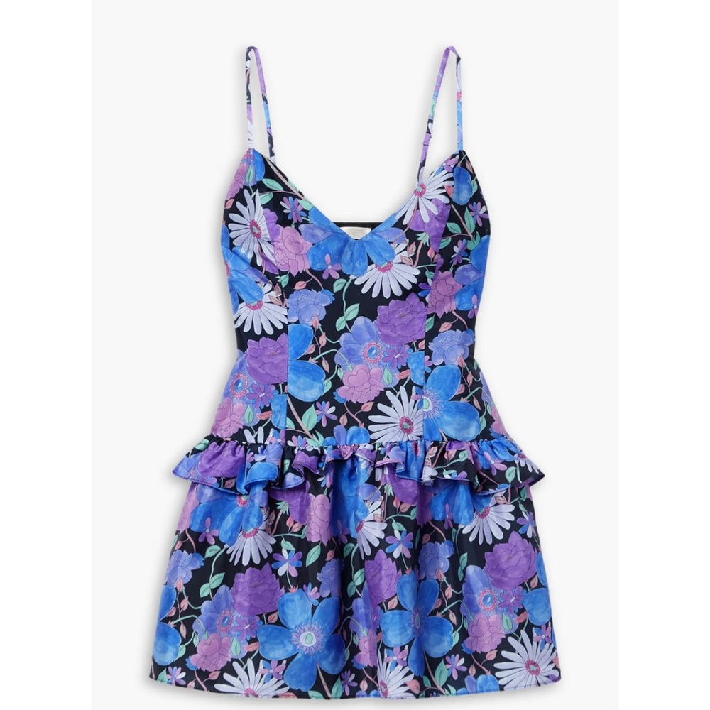 LOVESHACKFANCY
Fabienne ruffled floral-print taffeta mini dress